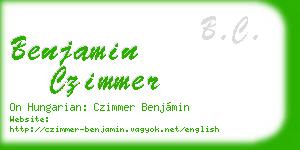 benjamin czimmer business card