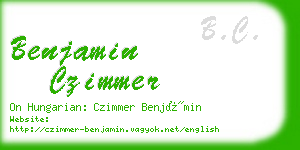 benjamin czimmer business card